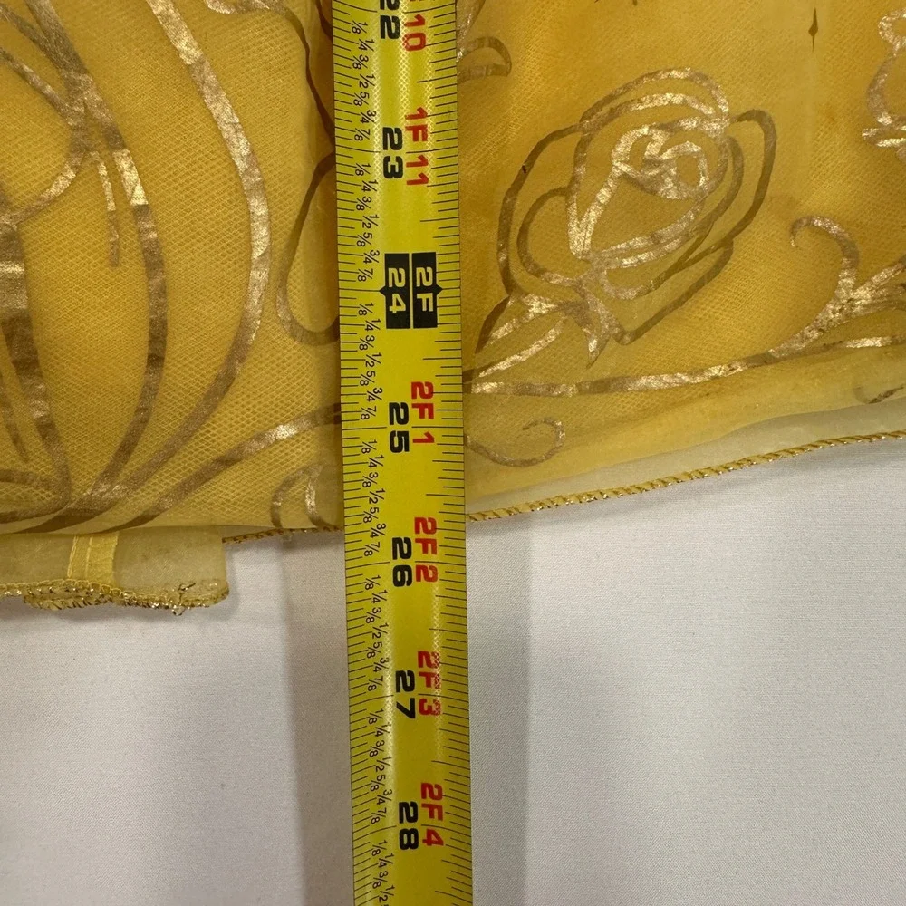 Disney Belle Beauty and the Beast Costume Kids Size 3 Yellow Sequin | Princess - Picture 10 of 10